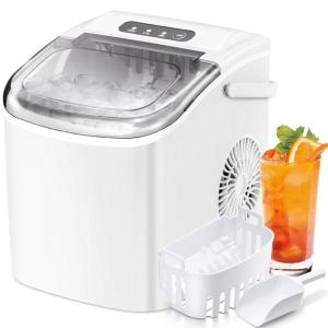 imageAntarctic Star Countertop Ice Maker Portable Ice Machine with HandleSelfCleaning Ice Makers 26Lbs24H 9 Ice Cubes6 Mins for Home Kitchen Bar Party White