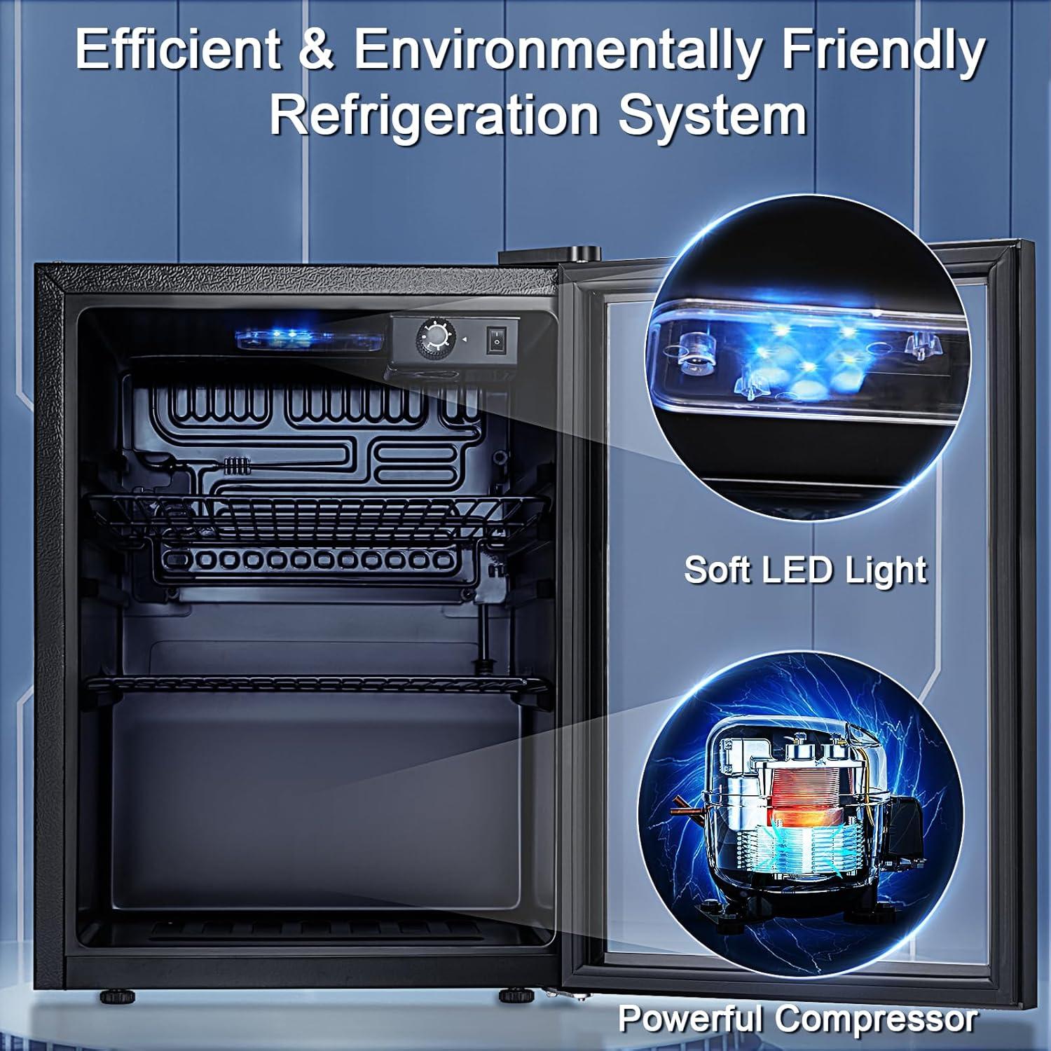 imageAntarctic Star Nugget Ice Maker Stainless Steel Silverampamp Beverage Refrigerator Cooler Black 68 Can 16 Bottle