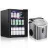 imageAntarctic Star Nugget Ice Maker Stainless Steel Silverampamp Beverage Refrigerator Cooler Black 68 Can 16 Bottle