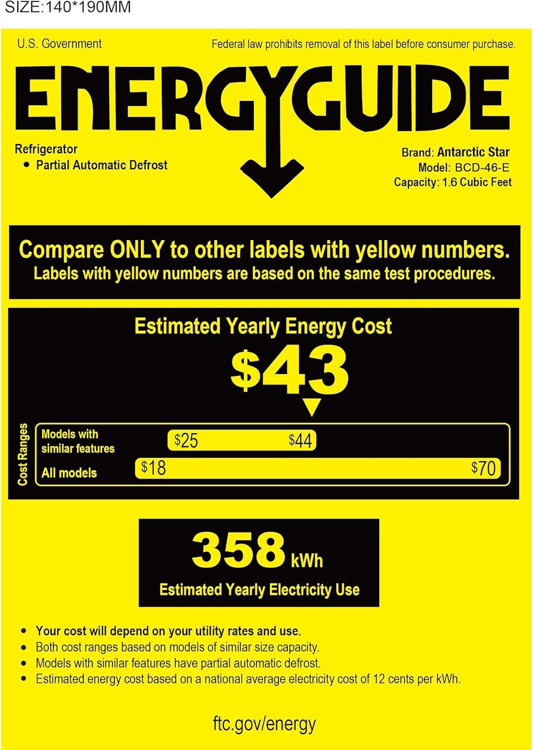 imageAntarctic Star Mini Fridge Cooler  70 Can Beverage Refrigerator Black Glass Door for Beer Soda or Wine Small Drink Dispenser Machine Clear Front Removable for Home Office or Bar 16cuft Black