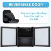 imageAntarctic Star Mini Fridge Cooler  70 Can Beverage Refrigerator Black Glass Door for Beer Soda or Wine Small Drink Dispenser Machine Clear Front Removable for Home Office or Bar 16cuft Black
