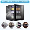 imageAntarctic Star Mini Fridge Cooler  70 Can Beverage Refrigerator Black Glass Door for Beer Soda or Wine Small Drink Dispenser Machine Clear Front Removable for Home Office or Bar 16cuft Black