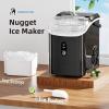 imageAntarctic Star Nugget Countertop Ice Maker with Soft Chewable Pellet Ice 34Lbs24H Pebble Portable Ice Machine SelfCleaning One Button Operation for Kitchen Bar Stainless Steel Black