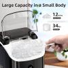 imageAntarctic Star Nugget Countertop Ice Maker with Soft Chewable Pellet Ice 34Lbs24H Pebble Portable Ice Machine SelfCleaning One Button Operation for Kitchen Bar Stainless Steel Black