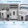imageAntarctic Star Nugget Ice Makers Countertop Portable Ice Maker Machine with SelfCleaning 35lbs24H Crushed Ice Machine with Handle ampamp Scoop for Home Kitchen Office and CampingStainless Steel