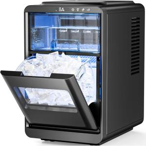 imageAntarctic Star Crescent Ice MakerCountertop Ice Maker with Portable Crescent Ice27 Lbs24H16Pcs in 15MinsSelfCleaningfor HomeKitchenOfficeParty