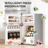 imageAntarctic Star Compact Refrigerator with Freezer2 Door Mini FridgeAdjustable ShelfSmall Fridge for Bedroom Office Dorm Kitchen32 CuFtBLACKGREY