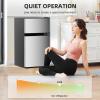 imageAntarctic Star Compact Refrigerator with Freezer2 Door Mini FridgeAdjustable ShelfSmall Fridge for Bedroom Office Dorm Kitchen32 CuFtBLACKSilver