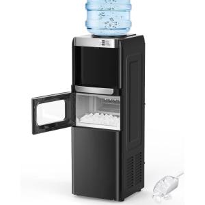 imageAntarctic Star 3in1 Water Cooler with Ice Maker Hot ampamp Cold TopLoading Water Dispenser for 5 Gallon Bottle 33LBS24H Ice Maker Output Child Safety Lock Water Machine for Home ampamp Office Black