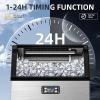 imageCommercial Ice Maker 100lbs24H Stainless Steel Ice Machine with 33lbs Storage Capacity Auto SelfCleaning LED Digital Display 45 Ice Cubes in 12 Mins Under Counter Freestanding for Restaurant265Lbs24H