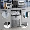 imageCommercial Ice Maker 100lbs24H Stainless Steel Ice Machine with 33lbs Storage Capacity Auto SelfCleaning LED Digital Display 45 Ice Cubes in 12 Mins Under Counter Freestanding for Restaurant265Lbs24H