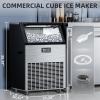 imageCommercial Ice Maker 100lbs24H Stainless Steel Ice Machine with 33lbs Storage Capacity Auto SelfCleaning LED Digital Display 45 Ice Cubes in 12 Mins Under Counter Freestanding for Restaurant265Lbs24H