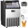 imageCommercial Ice Maker 100lbs24H Stainless Steel Ice Machine with 33lbs Storage Capacity Auto SelfCleaning LED Digital Display 45 Ice Cubes in 12 Mins Under Counter Freestanding for Restaurant100Lbs24H