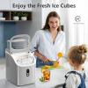imageAntarctic Star Countertop Ice Maker Machine45Lbs Square Ice Cubes in 24 Hrs16 Ice Cubes Ready in 8 Mins with Selfclaning24H Timer Setting Ice Scoop and Basket for Home Kitchen Office Bar GreyZ5813AFGREY