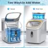 imageAntarctic Star Countertop Ice Maker Machine45Lbs Square Ice Cubes in 24 Hrs16 Ice Cubes Ready in 8 Mins with Selfclaning24H Timer Setting Ice Scoop and Basket for Home Kitchen Office Bar GreyGERY