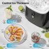 imageAntarctic Star Countertop Ice Maker Machine45Lbs Square Ice Cubes in 24 Hrs16 Ice Cubes Ready in 8 Mins with Selfclaning24H Timer Setting Ice Scoop and Basket for Home Kitchen Office Bar GreyBLACK