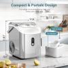 imageAntarctic Star Nugget Ice Maker Countertop Chewable Pellet Ice Machine with Self Cleaning Function Pebble Portable Ice Maker with Ice Scoop for Home Kitchen Office GreyGrey