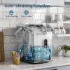 imageAntarctic Star Nugget Ice Maker Countertop Chewable Pellet Ice Machine with Self Cleaning Function Pebble Portable Ice Maker with Ice Scoop for Home Kitchen Office GreyWhite
