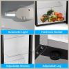 imageAntarctic Star Compact Refrigerator45 CuFt Mini Separate Freezer Double 2Door Adjustable Removable Shelves for ApartmentDormOfficeBLACKBlack