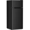 imageAntarctic Star Compact Refrigerator45 CuFt Mini Separate Freezer Double 2Door Adjustable Removable Shelves for ApartmentDormOfficeBLACKBlack