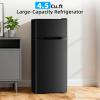 imageAntarctic Star Compact Refrigerator45 CuFt Mini Separate Freezer Double 2Door Adjustable Removable Shelves for ApartmentDormOfficeBLACKBlack
