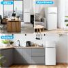 imageAntarctic Star Compact Refrigerator45 CuFt Mini Separate Freezer Double 2Door Adjustable Removable Shelves for ApartmentDormOfficeBLACKWhite