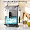 imageAntarctic Star Nugget Ice Makers Countertop with AutoCleaning 35lbsDay Portable Sonic Ice Machine with Handle Basket and Scoop for HomeKitchenOfficeCampingStainless Steel SilverStainless Steel Silver