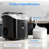 imageAntarctic Star Nugget Ice Makers Countertop with AutoCleaning 35lbsDay Portable Sonic Ice Machine with Handle Basket and Scoop for HomeKitchenOfficeCampingStainless Steel SilverBlack