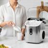 imageAntarctic Star Nugget Ice Makers Countertop with AutoCleaning 35lbsDay Portable Sonic Ice Machine with Handle Basket and Scoop for HomeKitchenOfficeCampingStainless Steel SilverStainless Steel Silver