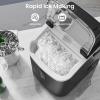 imageAntarctic Star Nugget Ice Makers Countertop with AutoCleaning 35lbsDay Portable Sonic Ice Machine with Handle Basket and Scoop for HomeKitchenOfficeCampingStainless Steel SilverBlack