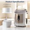 imageAntarctic Star Nugget Ice Makers Countertop with AutoCleaning 35lbsDay Portable Sonic Ice Machine with Handle Basket and Scoop for HomeKitchenOfficeCampingStainless Steel SilverStainless Steel Silver