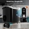 imageAntarctic Star Nugget Ice Makers Countertop with AutoCleaning 35lbsDay Portable Sonic Ice Machine with Handle Basket and Scoop for HomeKitchenOfficeCampingStainless Steel SilverBlack