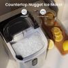 imageAntarctic Star Nugget Ice Makers Countertop with AutoCleaning 35lbsDay Portable Sonic Ice Machine with Handle Basket and Scoop for HomeKitchenOfficeCampingStainless Steel SilverStainless Steel Silver