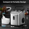 imageRemovable Top Cover AutoCleaning for HomePartyRVCamping Stainless Steel Silver Portable Sonic Ice Maker with Basket and ScoopAntarctic Star Nugget Ice Maker Countertop with Soft Chewable Ice