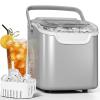 imageAntarctic Star ProGrade Countertop Ice Maker 9 Cubes in 6 Mins 26lbsDay SelfCleaning 2 Sizes UltraQuiet for Home Bar Kitchen Office amp EntertainingGREY