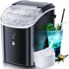 imageNugget Countertop Ice Maker with Soft Chewable Pellet Ice Automatic 34Lbs24HPebble Portable Ice Machine with Ice Scoop SelfCleaning OneClick Operation for KitchenOffice BarHighlight Black