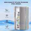 imageAntarctic Star 20 CuFt French Door Refrigerator Stainless Steel Fridge with Side Freezer amp Water Dispenser Nugget and Cube Ice Maker Adjustable Thermostat