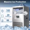 imageAntarctic Star Commercial Ice Maker Machine 80Lbs24H Freestanding Ice Maker with 24Lbs Storage Capacity SelfCleaning amp LCD Display Stainless Steel Ice Machine for Home Bar Restaurant OutdoorSilver
