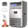 imageAntarctic Star Commercial Ice Maker Machine 80Lbs24H Freestanding Ice Maker with 24Lbs Storage Capacity SelfCleaning amp LCD Display Stainless Steel Ice Machine for Home Bar Restaurant OutdoorSilver