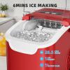 imageAntarctic Star Countertop Ice Maker Machine 8 Cubes in 6 Mins 265 lbsDay SelfCleaning 2 Sizes UltraQuiet for HomeKitchenCampingRV Greyred