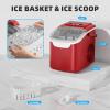 imageAntarctic Star Countertop Ice Maker Machine 8 Cubes in 6 Mins 265 lbsDay SelfCleaning 2 Sizes UltraQuiet for HomeKitchenCampingRV Greyred