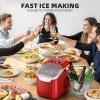 imageAntarctic Star Countertop Ice Maker Machine 8 Cubes in 6 Mins 265 lbsDay SelfCleaning 2 Sizes UltraQuiet for HomeKitchenCampingRV Greyred