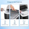 imageAntarctic Star Ice Makers Countertop with Handle 9 Bullet Ice Cubes in 6 Mins 26lbsDay Portable Ice Machine with AutoCleaning Basket and Scoop for Home Kitchen Office Party