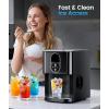 imageAntarctic Star Nugget Ice Maker Countertop with Soft Chewable Ice 44Lbs24H Portable Pellet Ice Machine with SelfCleaning OneClick Operation for HomeKitchenOffice Stainless Steel SilverClassic Black