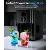 imageAntarctic Star Nugget Ice Maker Countertop with Soft Chewable Ice 44Lbs24H Portable Pellet Ice Machine with SelfCleaning OneClick Operation for HomeKitchenOffice Stainless Steel SilverClassic Black