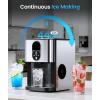 imageAntarctic Star Nugget Ice Maker Countertop with Soft Chewable Ice 44Lbs24H Portable Pellet Ice Machine with SelfCleaning OneClick Operation for HomeKitchenOffice Stainless Steel SilverClassic Silver
