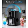 imageAntarctic Star Nugget Ice Maker Countertop with Soft Chewable Ice 44Lbs24H Portable Pellet Ice Machine with SelfCleaning OneClick Operation for HomeKitchenOffice Stainless Steel SilverClassic Black