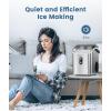 imageAntarctic Star Nugget Ice Maker Countertop34Lbs24H OneClick Operation SelfCleaning Ice ScoopampIce Basket Stainless Steel Pebble Ice Machine for KitchenOfficeBar Steel BlackStainless Steel