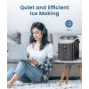imageAntarctic Star Nugget Ice Maker Countertop34Lbs24H OneClick Operation SelfCleaning Ice ScoopampIce Basket Stainless Steel Pebble Ice Machine for KitchenOfficeBar Steel BlackSteel Black
