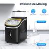imageAntarctic Star Nugget Ice Maker Countertop34Lbs24H OneClick Operation SelfCleaning Ice ScoopampIce Basket Stainless Steel Pebble Ice Machine for KitchenOfficeBar Steel BlackBLACK